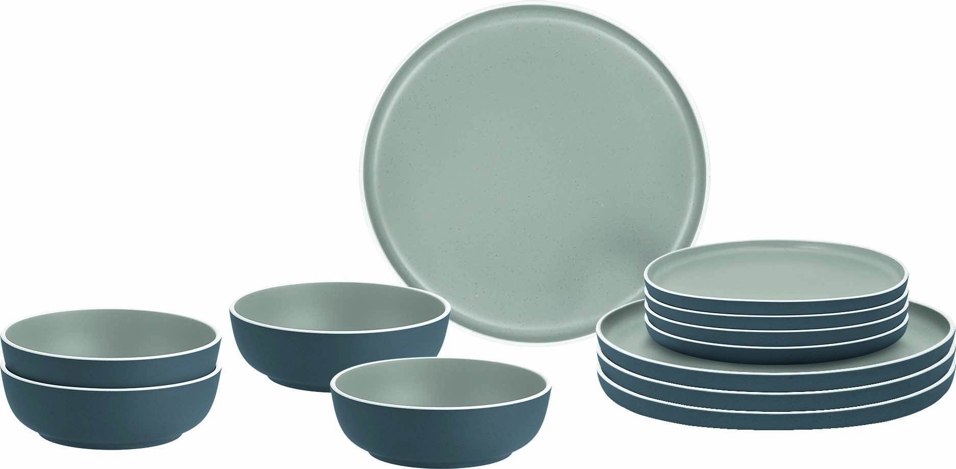 Brunner Geschirrset Midday TRILOGY GREY