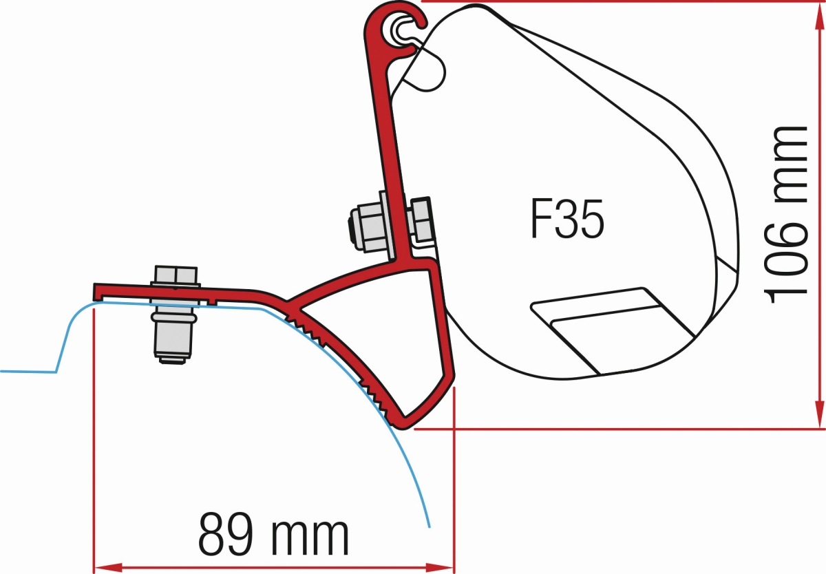 Fiamma Adapter F35 Kit Renault Trafic