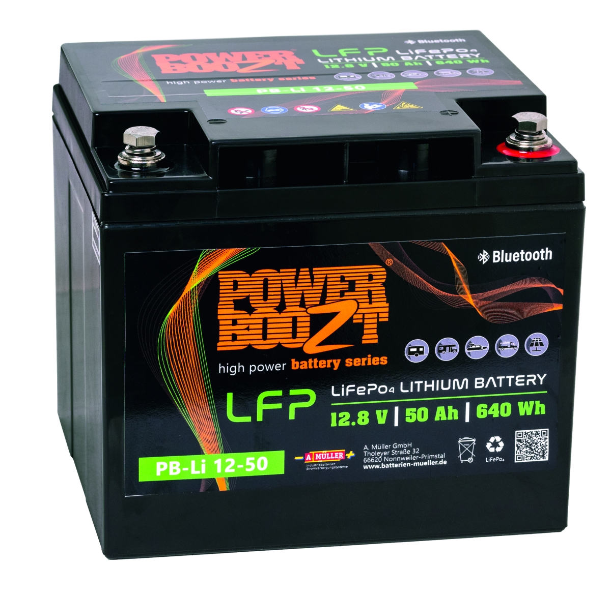 Powerboozt Lithium Batterie PB-Li 12-50