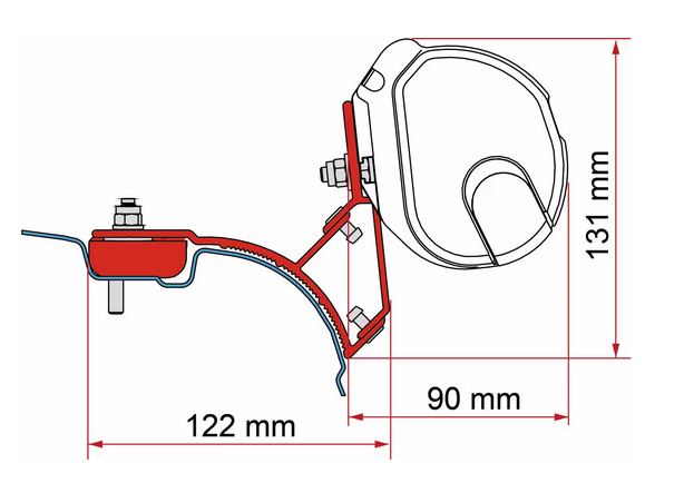 Fiamma Adapter-Kit F35 VW T5/T6 Multivan