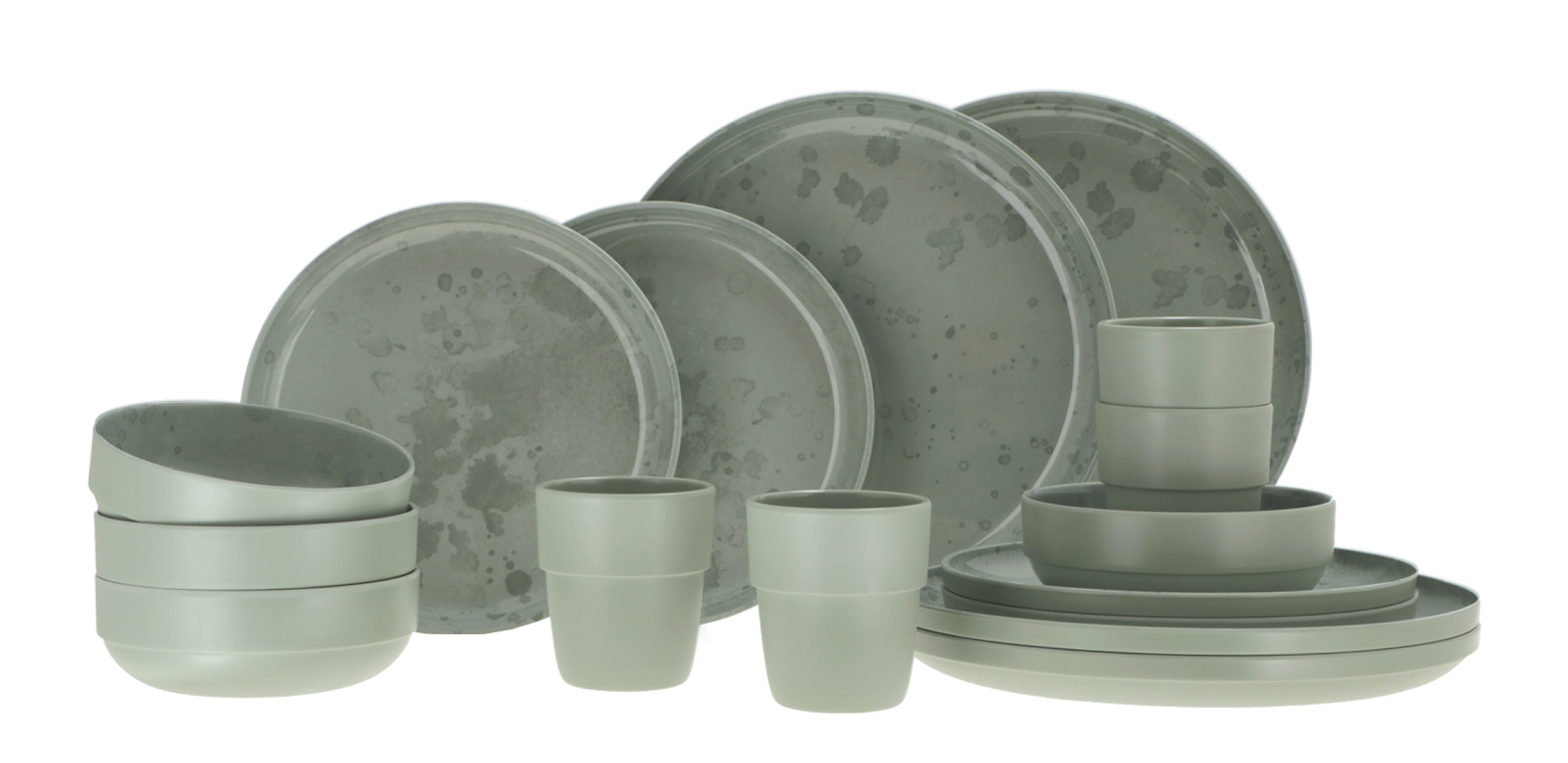 Travellife Geschirrset PALMA grün