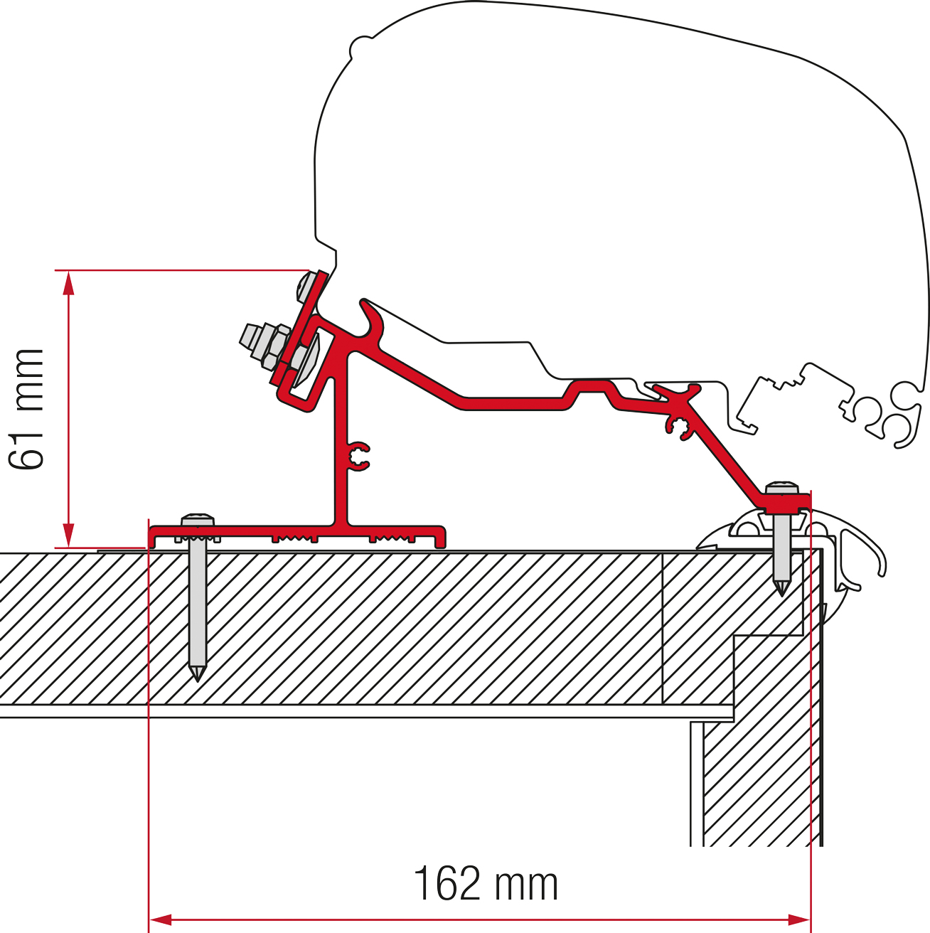 Fiamma F80/F65 Caravan Roof Adapter