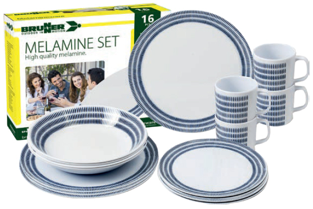 Brunner Melamin-Set BLUEBAY 16 tlg.