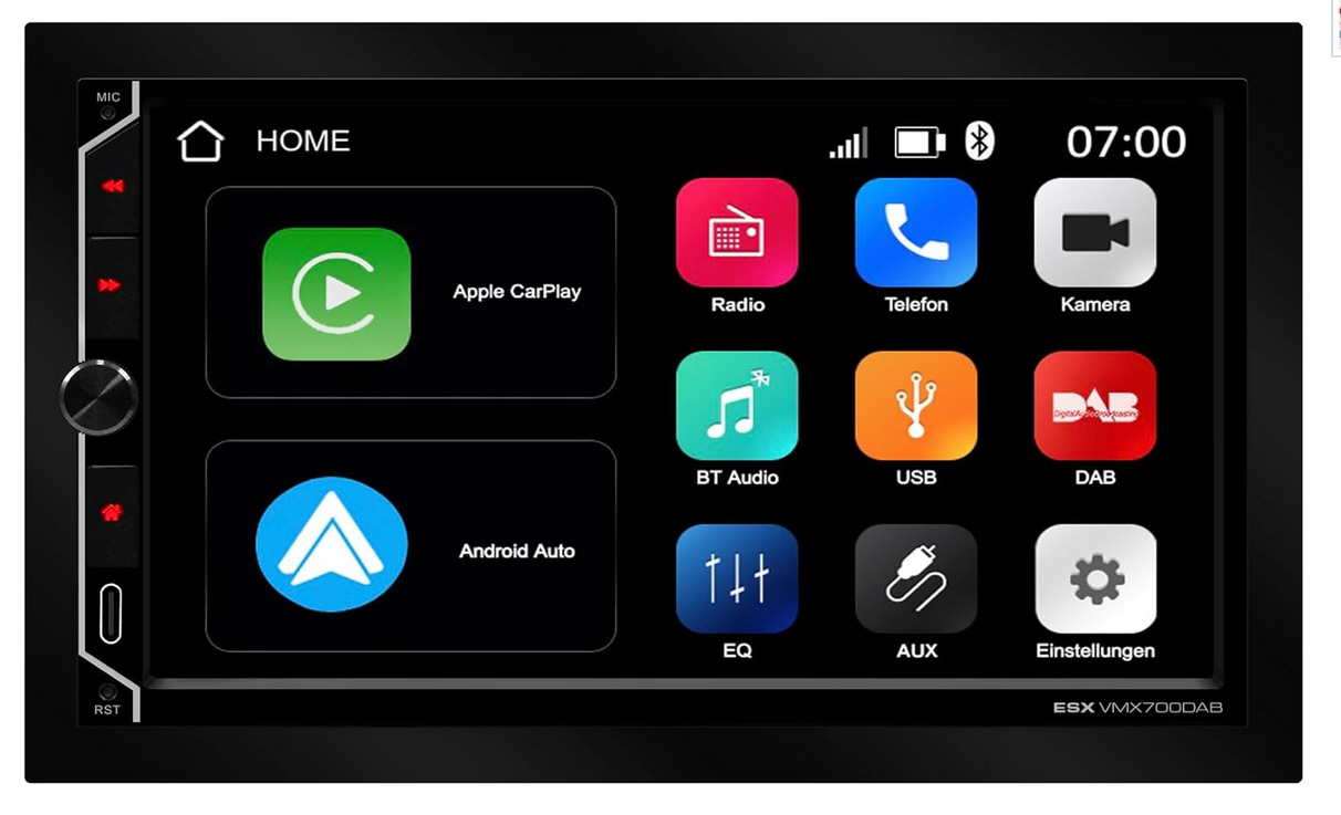 VISION VMX700DAB - 2-DIN Media Moniceiver mit 7"