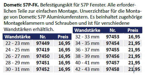 DOMETIC S7P-Fenster 750x465 mm