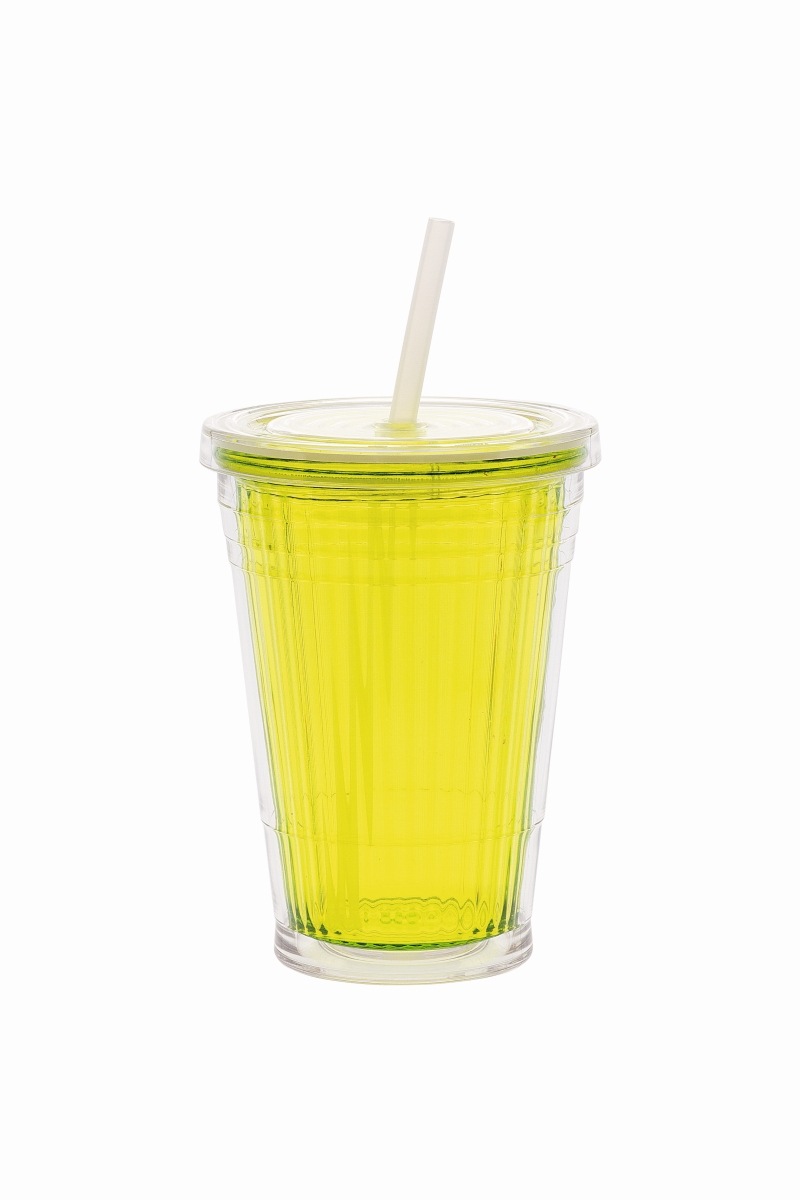 Gimex Becher mit Strohhalm lime Gimex Becher mit Strohhalm lime