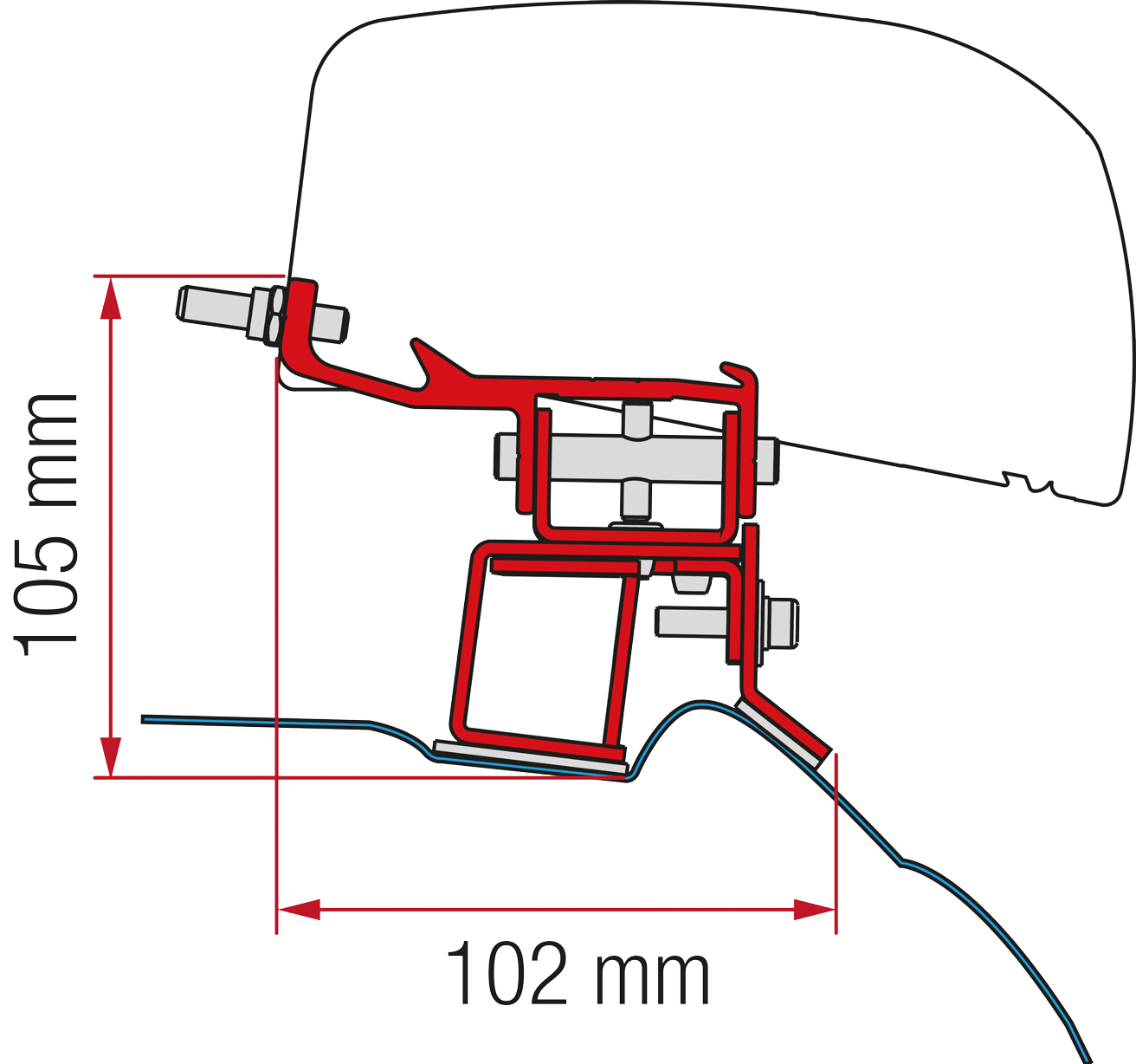 Fiamma Adapter F40 Kit Mercedes V Class ab 2014