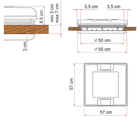 FIAMMA Dachhaube Vent 50 weiß