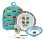 Flamefield Kinder-Melamin-Set CAMPER SMILES