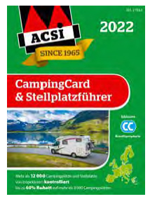 ACSI CampingCard & Stellplatzführer 2022