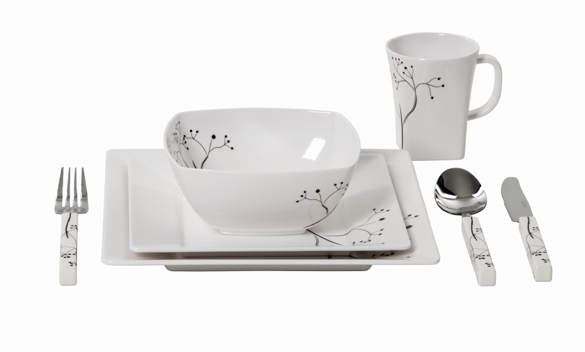 Gimex Geschirrset QUADRATO BLACK PEARL 16 tlg.