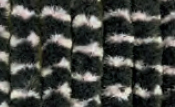 Chenille Flauschvorhang schwarz-rosa