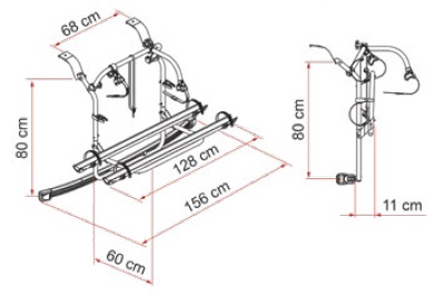 Fiamma CARRY-BIKE Ford Custom Nugget Plus Deep Black