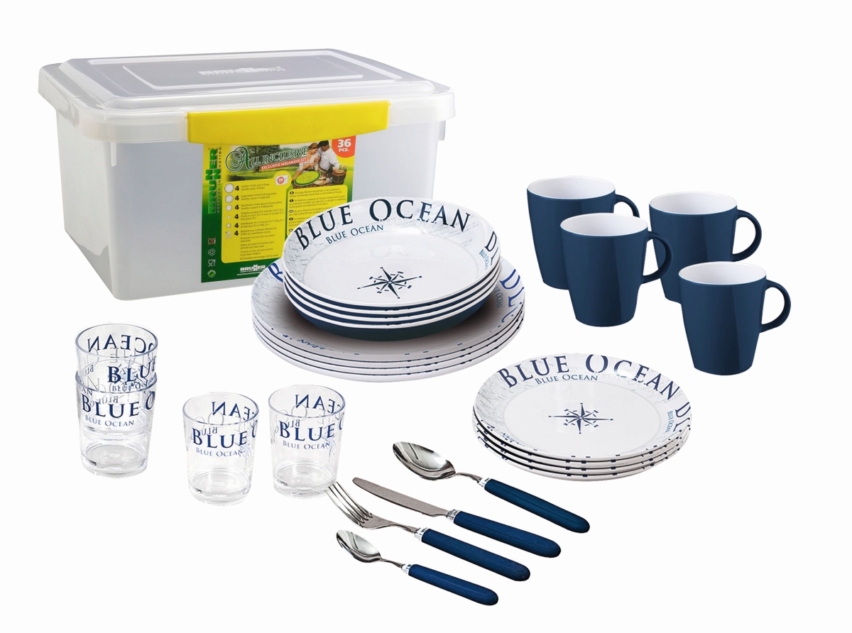 Brunner Geschirr BLUE OCEAN (Box) 36 tlg.