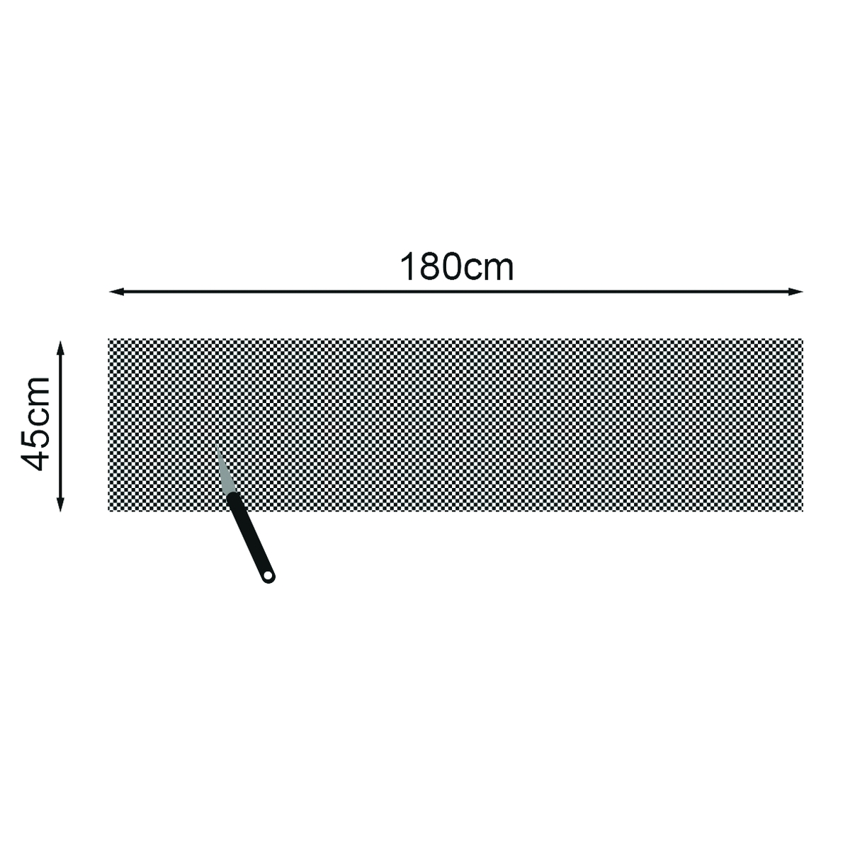 Anti-Rutschmatte schwarz 180x45 cm 3mm Anti-Rutschmatte schwarz 180x45 cm 3mm