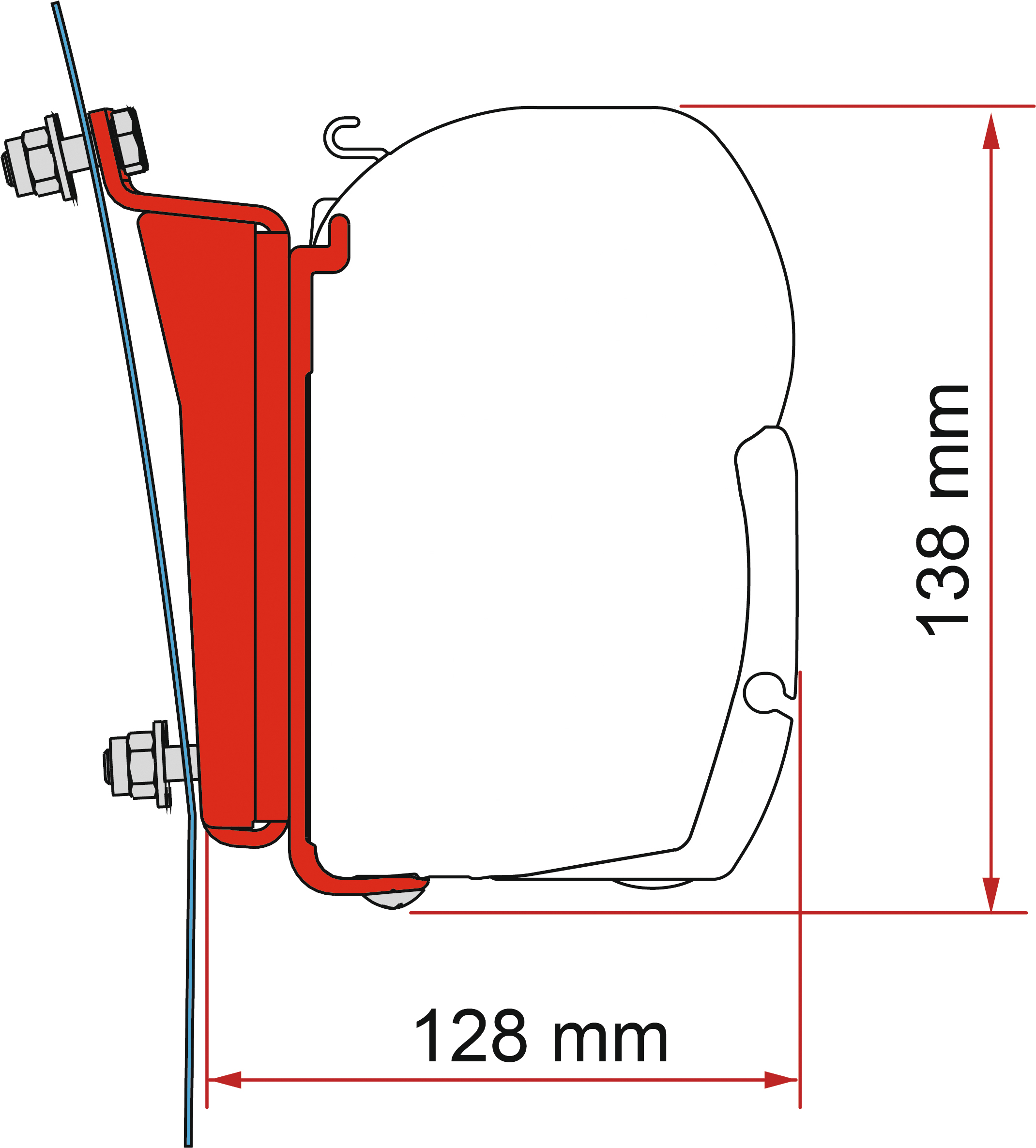 Fiamma Adapter Kit Ford Transit L3 H3