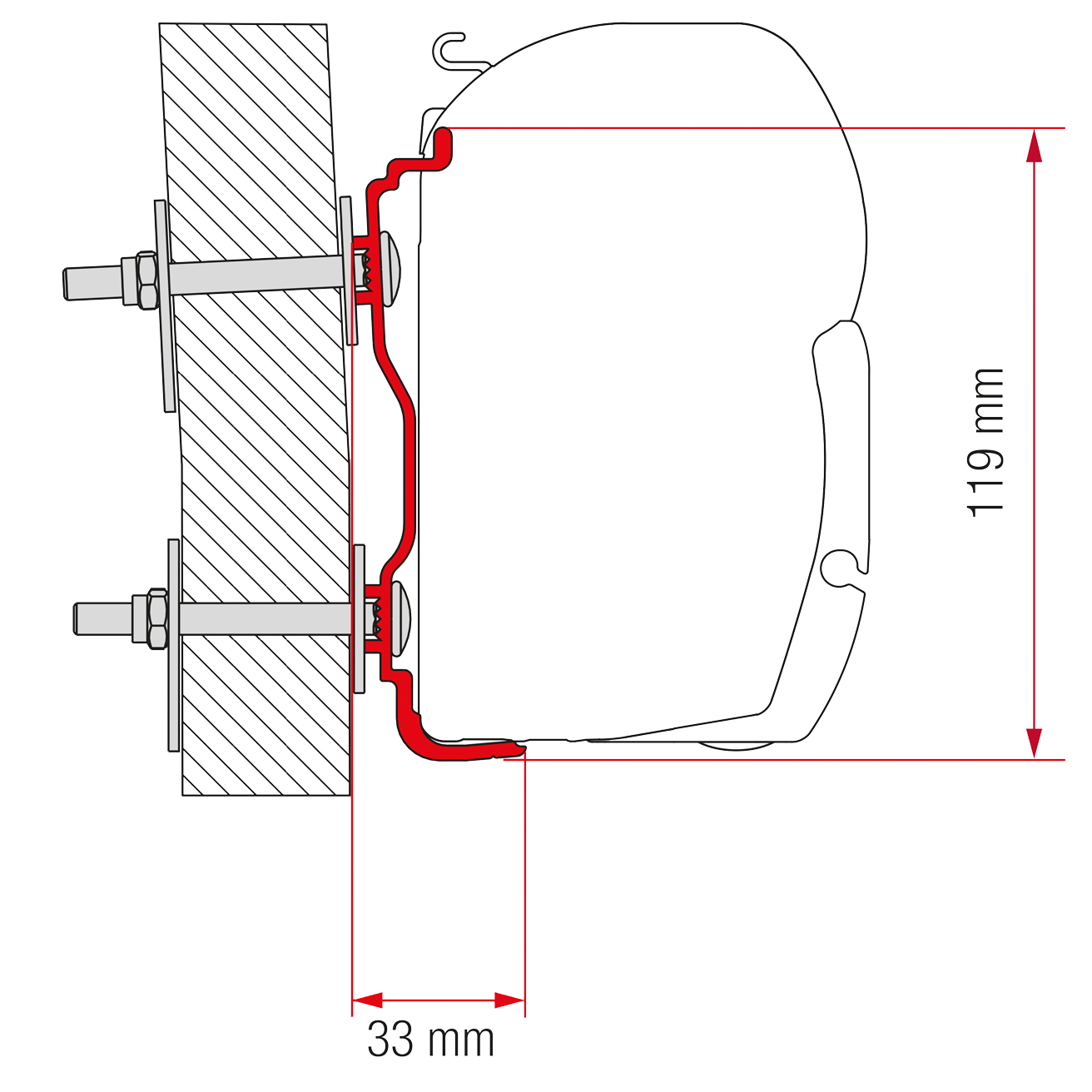 Fiamma Hymer ab 2016 Adapter Kit