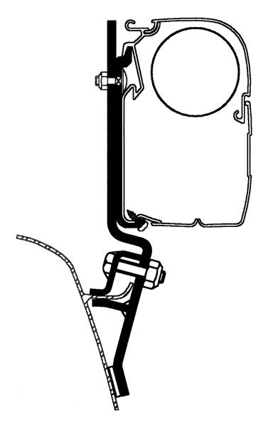 Thule Omnistor VW T2 & T3 Adapter 3er Pack