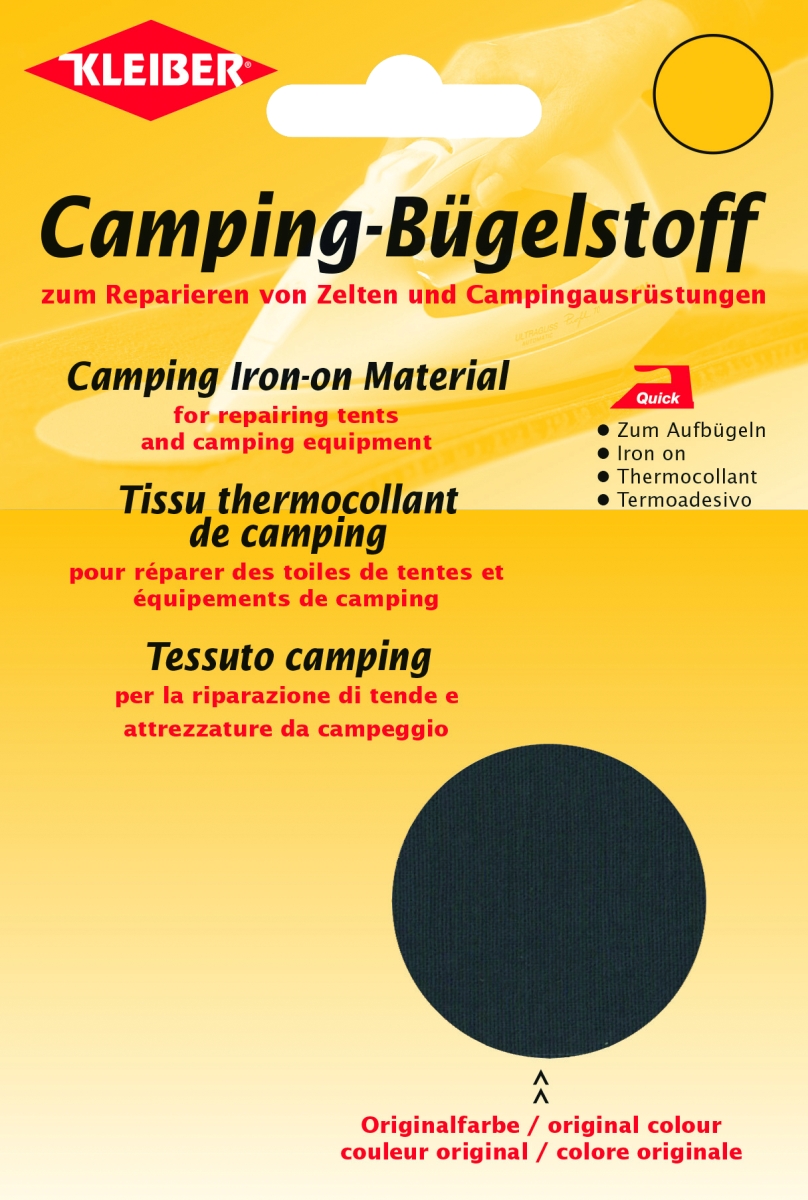 Camping Bügelstoff anthrazit