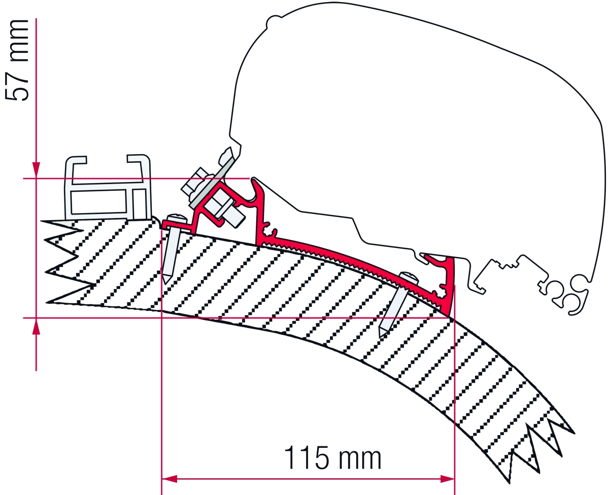 Fiamma F65 Carthago Chic, Rapido Adapter 400 cm