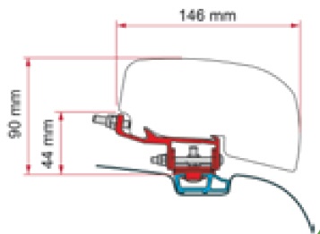 Fiamma Adapter F40 Kit T5/T6 Rail ab 2003