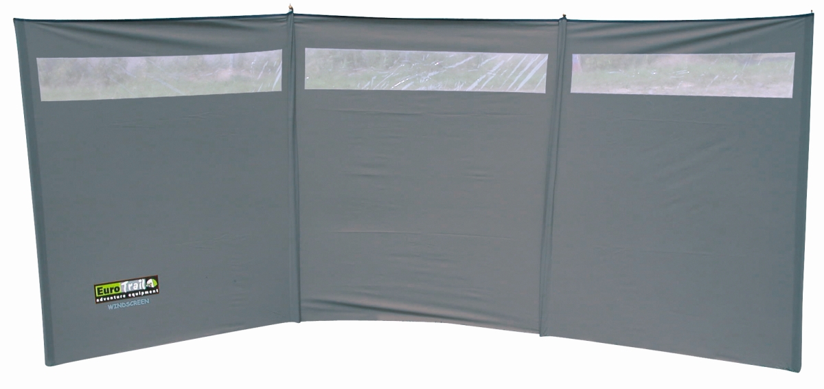 EuroTrail Windschutz 3  375 x 150, mit Fenster, grau