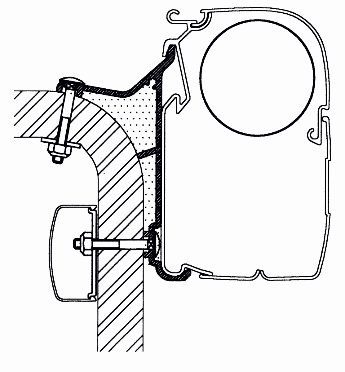 Thule Omnistor Hymer B2 Klasse Serie 5 Adapter 350 cm